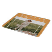 Modernes Foto und ein gutes Erntedankfest Schneidebrett (Ecke)