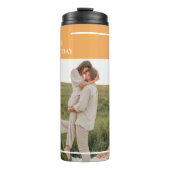 Modernes Foto und ein gutes Erntedankfest Thermosbecher (Vorderseite)