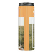 Modernes Foto und ein gutes Erntedankfest Thermosbecher (Rückseite)