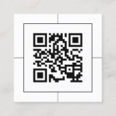 Modernes Foto und gerahmtes Video  Quadratische Visitenkarte (Rückseite)