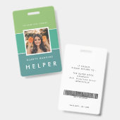 Modernes Foto und Name Personalausweis Ausweis (Vorder- & Rückseite)