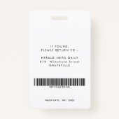 Modernes Foto und Name Presse ID Ausweis (Rückseite)