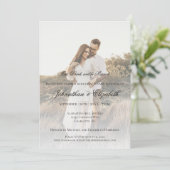 Modernes Foto- und Overlay-Probe-Dinner Einladung (Stehend Vorderseite)