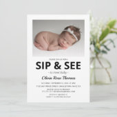 Modernes Foto und Party Einladung (Stehend Vorderseite)