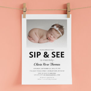 Modernes Foto und Party Einladung