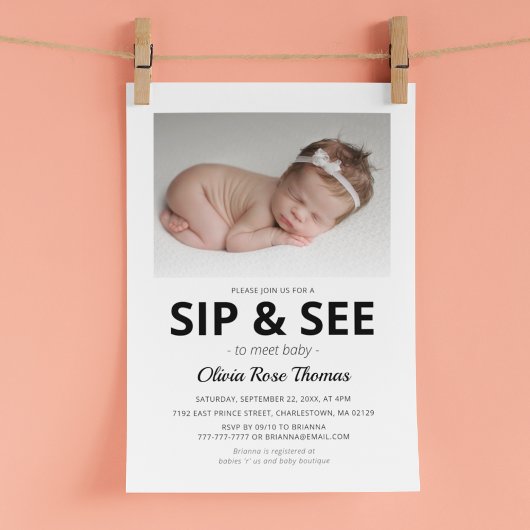 Modernes Foto und Party Einladung