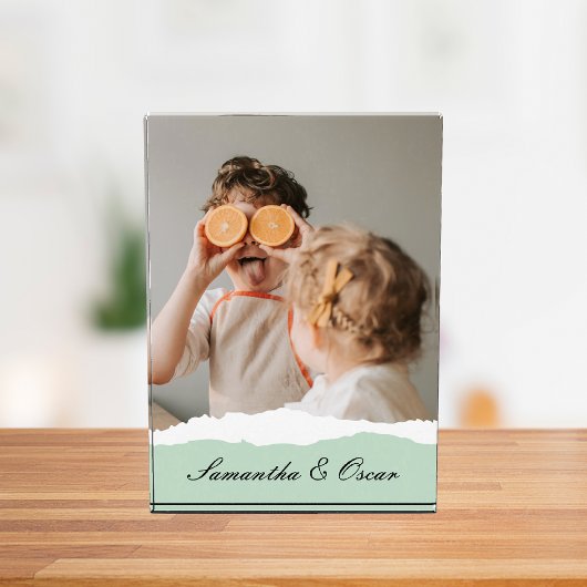 Modernes Foto und Personalisierter Name Minze Gesc