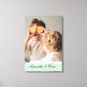 Modernes Foto und Personalisierter Name Minze Gesc Leinwanddruck (Vorderseite)