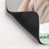 Modernes Foto und Personalisierter Name Minze Gesc Mousepad (Ecke)
