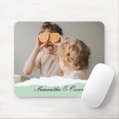 Modernes Foto und Personalisierter Name Minze Gesc Mousepad (Mit Mouse)