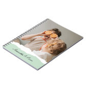 Modernes Foto und Personalisierter Name Minze Gesc Notizblock (Linke Seite)