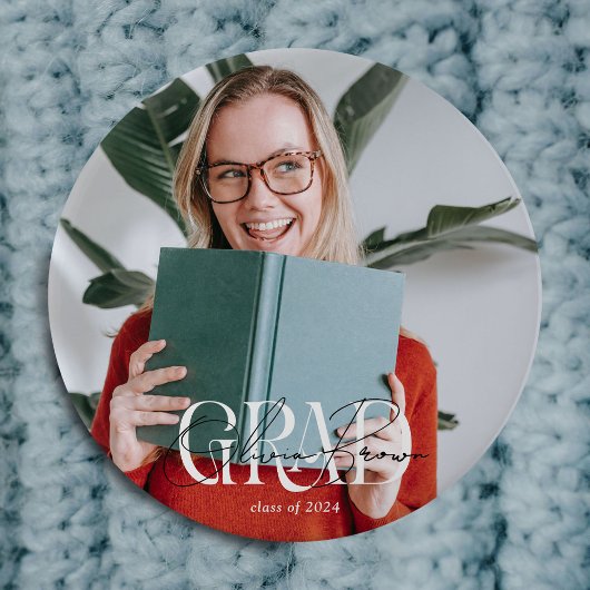 Modernes Foto- und Unterschriftenstudio Button