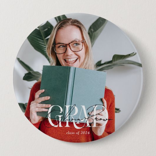 Modernes Foto- und Unterschriftenstudio Button (Vorderseite)