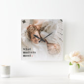 Modernes Foto und was zählt am meisten positive Zi Quadratische Wanduhr (Zuhause)