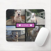 Modernes Foto Uni Rosa Mousepad (Mit Mouse)