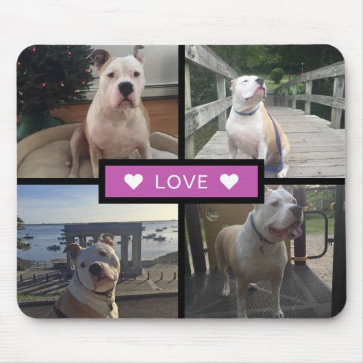 Modernes Foto Uni Rosa Mousepad (Vorne)