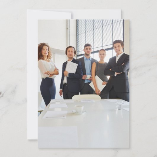 Modernes Foto Unternehmen Weihnachten Party Einladung (Rückseite)