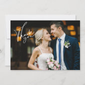 Modernes Foto Vielen Dank für Ihre Hochzeit Karte (Vorderseite)