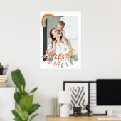 Modernes Foto Vintag Regenbogenwelt die beste Mutt Poster (Heimbüro)