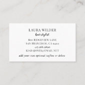 Modernes Foto Visitenkarte (Rückseite)