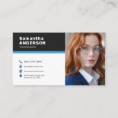 Modernes Foto Visitenkarte (Vorderseite)