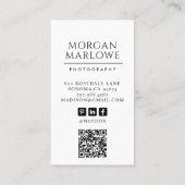 Modernes Foto Visitenkarte (Rückseite)