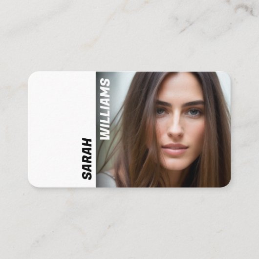 Modernes Foto Visitenkarte (Vorderseite)