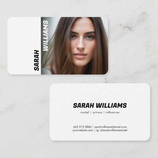 Modernes Foto Visitenkarte (Vorne/Hinten)