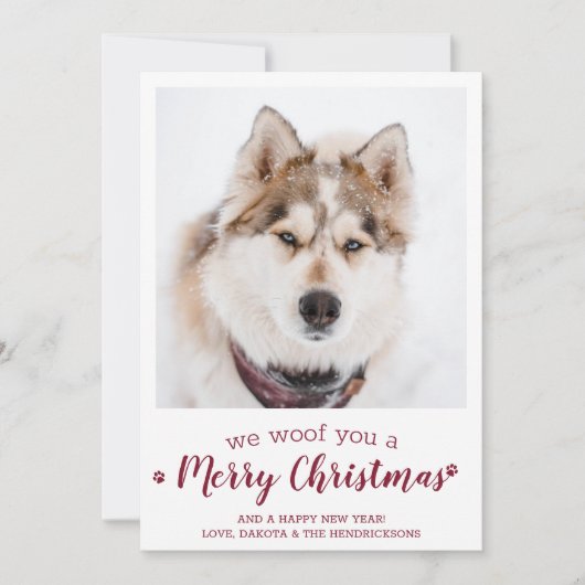 Modernes Foto von Haustieren frohe Weihnachten vom (Vorderseite)