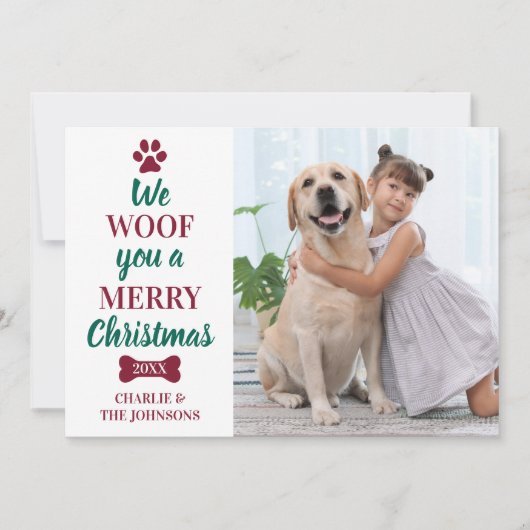 Modernes Foto von Haustieren frohe Weihnachten vom (Vorderseite)