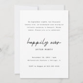 Modernes Foto "We Eloped" Hochzeitsempfang Einladung (Rückseite)