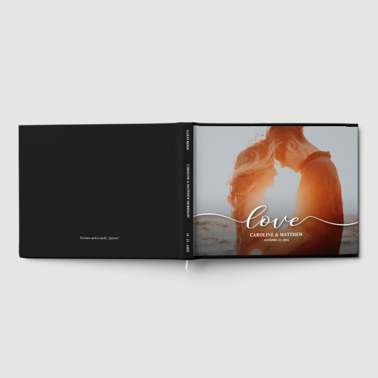 Modernes Foto Wedding Gästebuch (Voll)