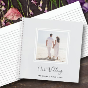 Modernes Foto Wedding Gästebuch Notizblock