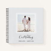 Modernes Foto Wedding Gästebuch Notizblock (Vorderseite)