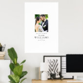 Modernes Foto Wedding Guest Signature Board Poster (Heimbüro)