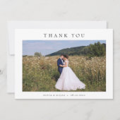 Modernes Foto Wedding W Note Landschaft Dankeskarte (Vorderseite)