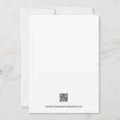 Modernes Foto Wedding Website qr Code Einladung (Rückseite)