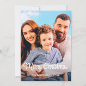 Modernes Foto Weihnachten Elegante Schrift (Vorderseite)