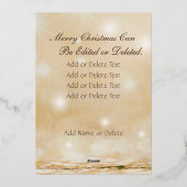 Modernes Foto Weihnachten Folien Feiertagskarte (Rückseite)