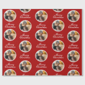 Modernes Foto Weihnachten Geschenkpapier (Flach)