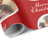 Modernes Foto Weihnachten Geschenkpapier (Rolleneckpunkt)