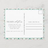 Modernes Foto Weihnachten Kariert (Rückseite)