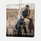 Modernes Foto Weihnachten Keramikornament (Links)