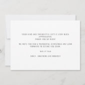 Modernes Foto Weihnachten Liebe und Dank Karte (Rückseite)