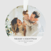 Modernes Foto Weihnachten Ornament (Vorderseite)