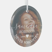 Modernes Foto Weihnachten Ornament Aus Glas (Vorderseite Rechts)