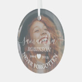 Modernes Foto Weihnachten Ornament Aus Glas (Vorderseite links)