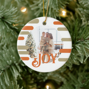 Modernes Foto Weihnachten Personalisiert Keramik Ornament