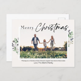 Modernes Foto Weihnachten Postkarte