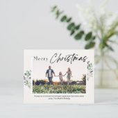 Modernes Foto Weihnachten Postkarte (Stehend Vorderseite)